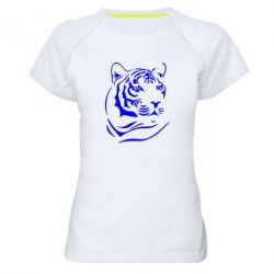 Женская футболка для спорта Морда тигра - PrintSalon