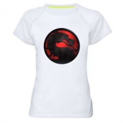 Жіноча футболка для спорту Mortal Kombat Logo - PrintSalon