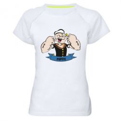 Жіноча футболка для спорту Моряк Папай - PrintSalon