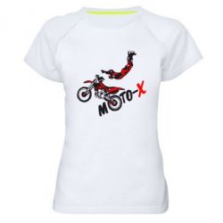 Женская футболка для спорта Moto-X - PrintSalon