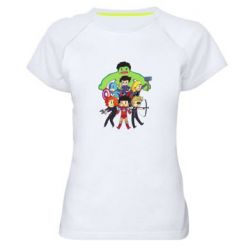 Женская футболка для спорта Мститети в сборе - PrintSalon