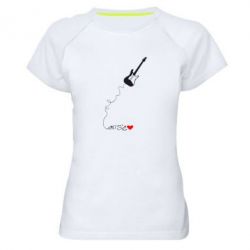 Женская футболка для спорта Music love - PrintSalon