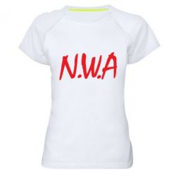 Женская футболка для спорта N.W.A Logo - PrintSalon