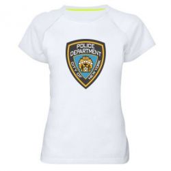 Женская футболка для спорта New York Police Department - PrintSalon