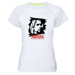 Женская футболка для спорта Nirvana Kurt Cobian - PrintSalon