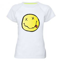 Жіноча футболка для спорту Nirvana Logo 3D - PrintSalon