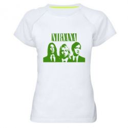 Женская футболка для спорта Nirvana (Нирвана) - PrintSalon