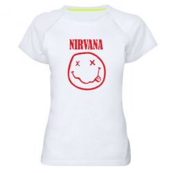 Женская футболка для спорта Nirvana (Нирвана) - PrintSalon