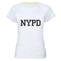 Женская футболка для спорта NYPD - PrintSalon