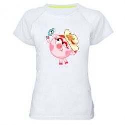 Женская футболка для спорта Нюша в шляпке - PrintSalon