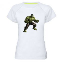 Женская футболка для спорта Очень злой Халк - PrintSalon