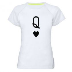 Женская футболка для спорта Playing Cards Queen - PrintSalon