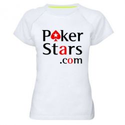 Женская футболка для спорта Poker Stars - PrintSalon