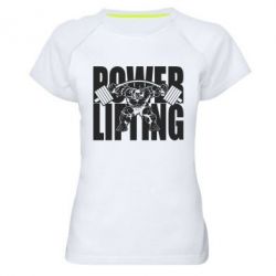 Женская футболка для спорта Powerlifting logo - PrintSalon