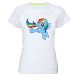Женская футболка для спорта Rainbow Dash run - PrintSalon