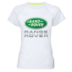 Женская футболка для спорта Range Rover Logo Metalic - PrintSalon