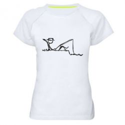 Жіноча футболка для спорту Рисунок Рыбалка - PrintSalon