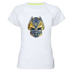 Женская футболка для спорта Робот bumblebee