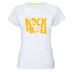 Женская футболка для спорта Rock&Roll - PrintSalon