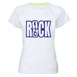 Женская футболка для спорта Rock - PrintSalon