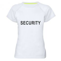 Женская футболка для спорта Security - PrintSalon