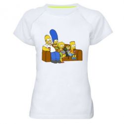 Женская футболка для спорта Семейство Симпсонов - PrintSalon