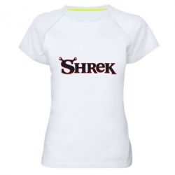 Женская футболка для спорта Shrek - PrintSalon