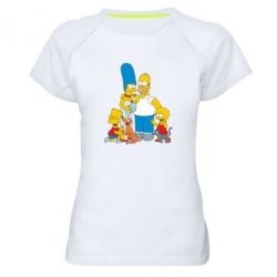 Женская футболка для спорта Simpsons Family - PrintSalon