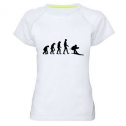 Женская футболка для спорта Ski evolution - PrintSalon