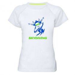 Женская футболка для спорта Skidiving - PrintSalon