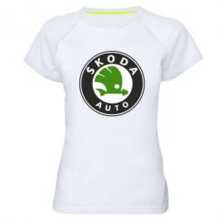 Женская футболка для спорта Skoda Auto - PrintSalon
