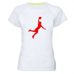 Женская футболка для спорта Slam dunk - PrintSalon
