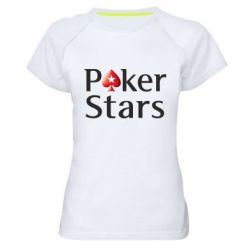 Женская футболка для спорта Stars of Poker - PrintSalon