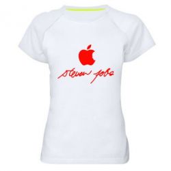 Женская футболка для спорта Steve Jobs-PrintSalon Женская футболка для спорта Steve Jobs