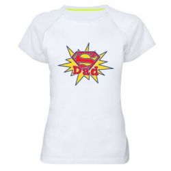 Женская футболка для спорта Super Dad - PrintSalon