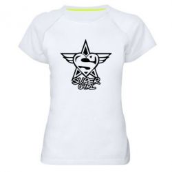 Женская футболка для спорта Super Girl - PrintSalon