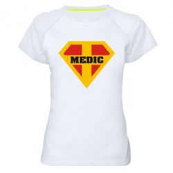 Женская футболка для спорта Super Medic - PrintSalon