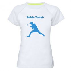 Жіноча футболка для спорту Table Tennis Logo - PrintSalon