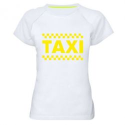 Женская футболка для спорта TAXI - PrintSalon