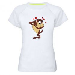 Жіноча футболка для спорту Taz in love - PrintSalon