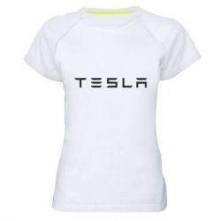 Женская футболка для спорта Тесла - PrintSalon
