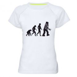 Женская футболка для спорта The Bing Bang theory Evolution - PrintSalon