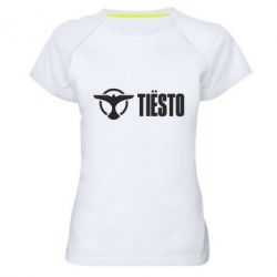 Женская футболка для спорта Tiesto Logo 2 - PrintSalon