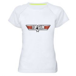 Жіноча футболка для спорту Top Gun Logo - PrintSalon