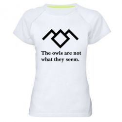 Женская футболка для спорта Твин Пикс совы - PrintSalon