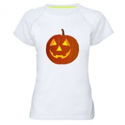 Женская футболка для спорта Тыква Halloween - PrintSalon