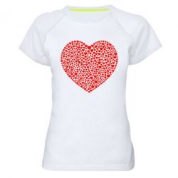 Жіноча футболка для спорту Тисяча сердець