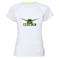 Женская футболка для спорта UAZ Лого - PrintSalon