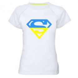 Женская футболка для спорта Український Superman - PrintSalon
