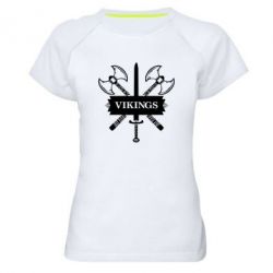 Жіноча футболка для спорту Вікінги меч - PrintSalon